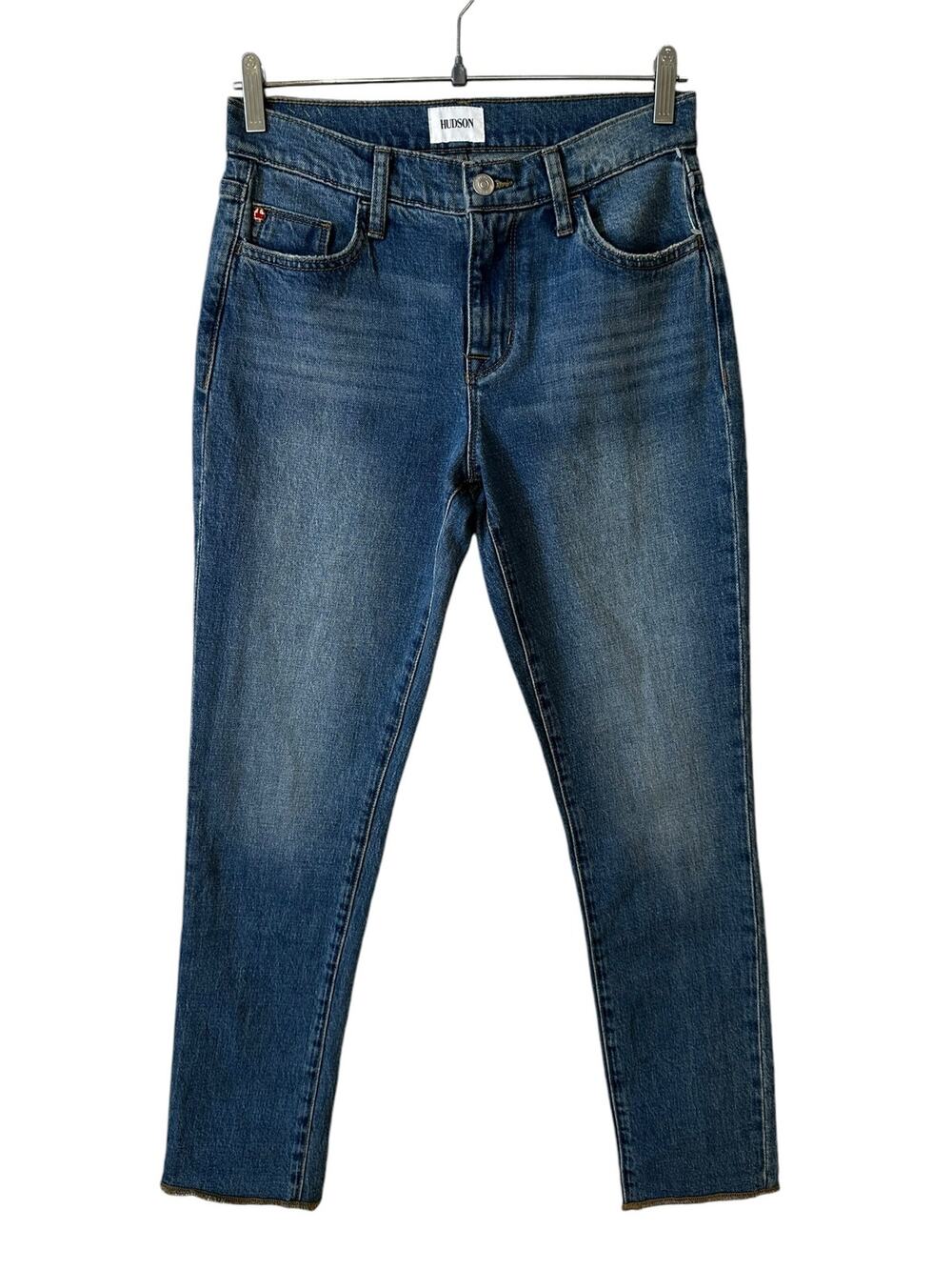 Hudson Jeans New Womens Natalie Mid Rise Slim Boyfriend Crop Jeans 25 Casual